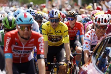 Wout van Aert au départ de la troisième étape du Tour de France.