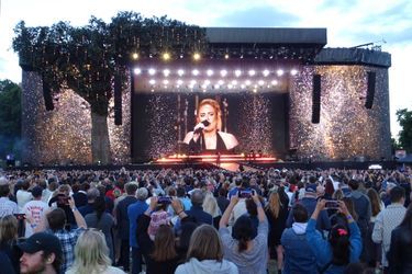 Adele en concert à Hyde Park, à Londres, le 1er juillet 2022. 