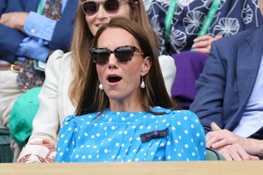 Kate Middleton, duchesse de Cambridge, au tournoi de Wimbledon à Londres, le 5 juillet 2022