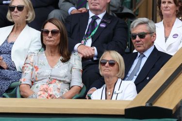 Carole et Michael Middleton au tournoi de Wimbledon à Londres, le 5 juillet 2022