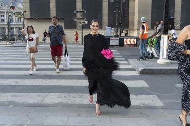 Olivia Palermo - Arrivées au dîner de la maison David Yurman (Joaillerie) à Paris le 5 juillet 2022 en marge des défilés de mode Haute-Couture automne-hiver 2022-2023.