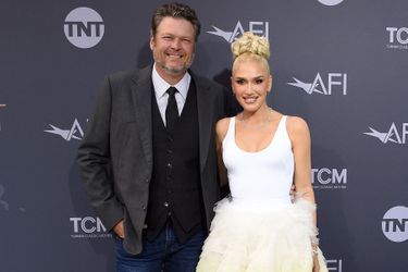 Gwen Stefani et son mari Blake Shelton lors de la cérémonie des AFI Life Achievement Award, à Los Angeles, le 9 juin 2022. 