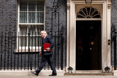 Boris Johnson quitte Downing Street à Londres. 