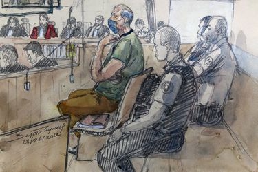 Illustration de Jean-Marc Reiser lors de son procès.