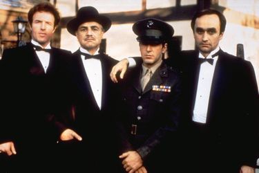 James Caan, Marlon Brando, Al Pacino et John Cazale dans «Le Parrain» en 1972.