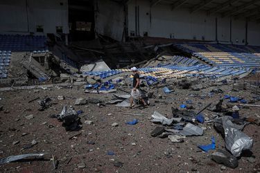 Le stade de Bakhmut a été détruit par un missile russe.