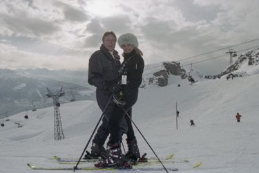 Ivana Trump et son troisième mari Riccardo Mazzucchelli à Crans-Montana, en Suisse en 1987.