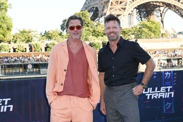 Brad Pitt et le réalisateur du film David Leitch.