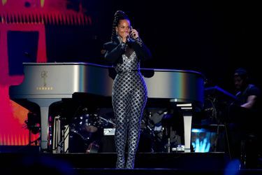 Alicia Keys en concert au gala de la Croix-Rouge monégasque, le 18 juillet 2022.
