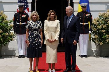 Olena Zelenska, Jill Biden et Joe Biden à la Maison Blanche.