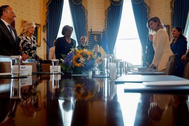 Olena Zelenska et Jill Biden à la Maison Blanche.