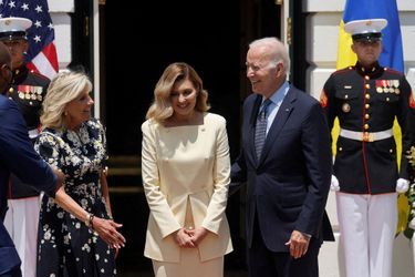 Olena Zelenska, Jill Biden et Joe Biden à la Maison Blanche.