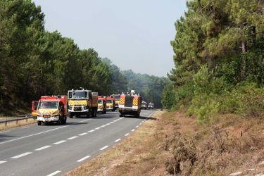 Les pompiers à la Teste-de-Buch, en Gironde.