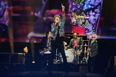 Les Rolling Stones en concert à l'hippodrome de Longchamp, dans le cadre de leur tournée anniversaire "Sixty", qui marque leurs 60 ans de carrière. Paris, le 23 juillet 2022. 