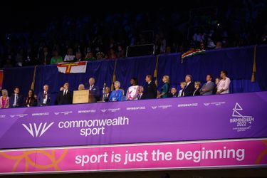 Le prince Charles à la cérémonie d&#039;ouverture des Commonweath Games de Birmingham, au Alexander Stadium, le 28 juillet 2022.