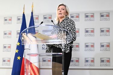 Marine Le Pen en conférence de presse 