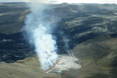 L'éruption a débuté près de Fagradalsfjall, en Islande. 