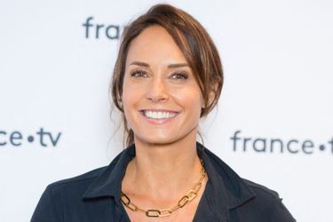 Julia Vignali lors de la conférence de presse de France Televisions à Paris, le 24 août 2021. 