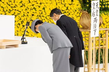 L'impératrice Masako et l'empereur Naruhito du Japon à Tokyo, le 15 août 2022