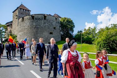 La famille princière de Liechtenstein à Vaduz, le 15 août 2022