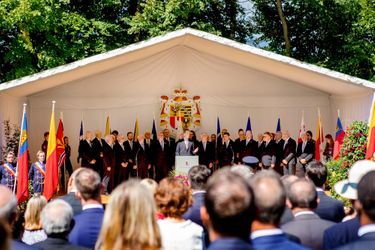 Le prince Alois de Liechtenstein à Vaduz, le 15 août 2022, lors de la Fête nationale