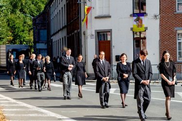 La famille de Ligne aux obsèques du prince Wauthier à Belœil, le 22 août 2022
