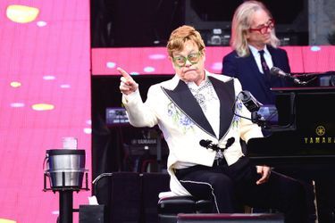 Elton John lors de sa tournée «Farewell Yellow Brick Road» à Hyde Park en juin 2022.