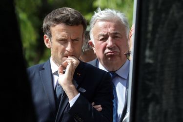 Emmanuel Macron et Gérard Larcher en mai 2022.