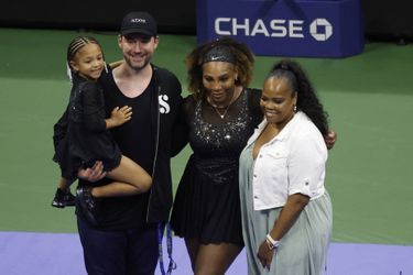 Serena Williams avec son mari Alexis Ohanian, leur petite Alexis Olympia et sa soeur Isha Price.