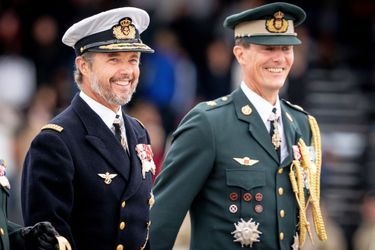 Les princes Frederik et Joachim à Korsør, le 29 août 2022