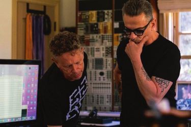 Martin Gore et Dave Gahan, dans leur studio de Malibu.