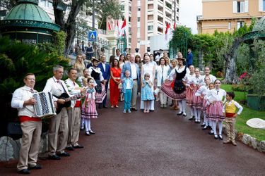 La princesse Charlène et le prince Albert II de Monaco avec leurs jumeaux, le prince Jacques et la princesse Gabriella à Monaco, le 3 septembre 2022