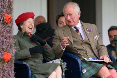 La princesse Anne et le prince Charles au Highland Braemar Gathering, le 3 septembre 2022