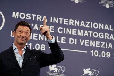 Hugh Jackman à l'arrivée de la conférence de presse de «The Son» de Florian Zeller au Festival de Venise le 7 septembre 2022.