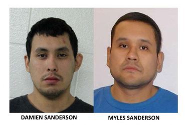 Myles Sanderson est toujours en fuite. Le corps de son frère Damien a été retrouvé, lundi, lardé de plusieurs coups de couteau à proximité des lieux des crimes.