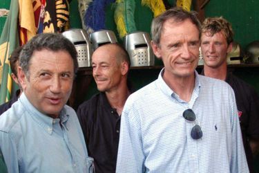 Michel Drucker et Jean-Claude Killy en 2003, au Puy-du-Fou.