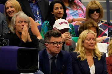 Jon Bon Jovi et Anna Wintour, dans les tribunes de l'US Open à New-York, le 11 septembre 2022. 