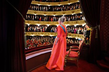 La reine Margrethe II de Danemark au spectacle de gala pour son Jubilé d'or, au Théâtre royal à Copenhague le 10 septembre 2022