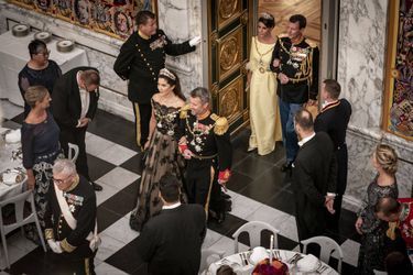  Le prince héritier Frederik de Danemark et la princesse Mary, suivis du prince Joachim et de la princesse Marie au château de Christiansborg à Copenhague, le 11 septembre 2022