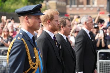 Uniforme militaire pour le prince William et tenue civile pour le prince Harry, le 14 septembre 2022. 