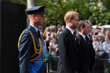 Les princes William et Harry, à Londres, le 14 septembre 2022.