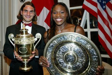 Roger Federer et Serena Williams après avoir remporté le tournoi de Wimbledon en... 2003.