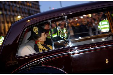 La princesse Anne arrive à Westminster pour la Veillée des Princes.