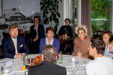 La reine Maxima et le roi Willem-Alexander des Pays-Bas en visite provinciale dans le Peel, à Deurne le 15 septembre 2022