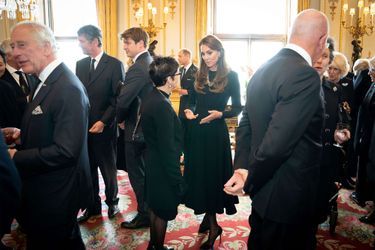 Kate, nouvelle princesse de Galles, lors d'une réception donnée samedi midi à Buckingham Palace.
