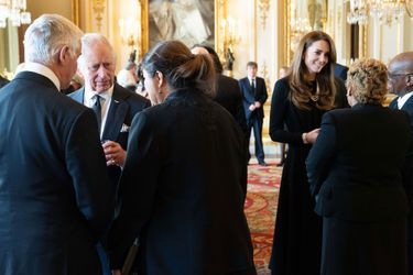 Kate, nouvelle princesse de Galles, lors d'une réception donnée samedi midi à Buckingham Palace.