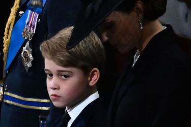 Le prince George lors des funérailles de la reine, lundi.