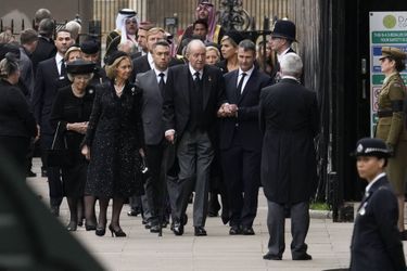 Les familles royales à leur arrivée à l'abbaye de Westminster, le 19 septembre 2022