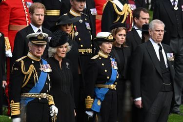 La famille royale a pris pars à la procession funèbre jusqu'à l'arc de Wellington. 