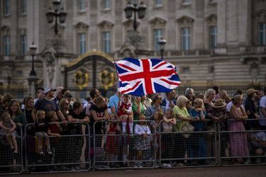 Pendant la journée historique des funérailles d'Elizabeth II, à Londres.